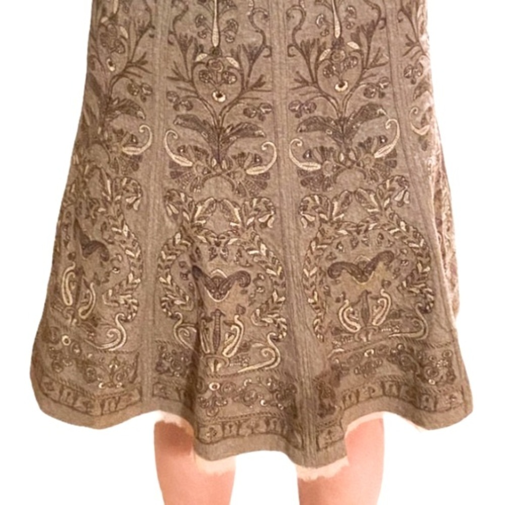 Elie Tahari embroidered wool blend skirt 0 xs s - Picture 5 of 15